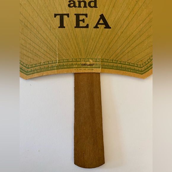 Dixie Club Coffee & Tea Vintage Advertising Hand Fan - Picture 3 of 7